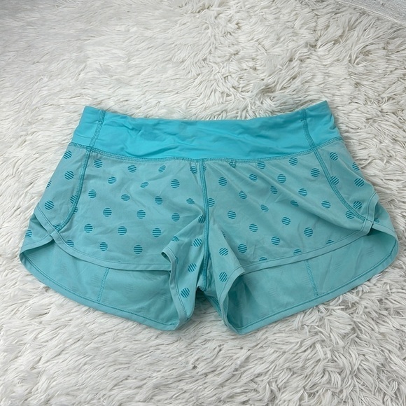 Lululemon Run: Speed Short *4-way Stretch Stripe Dot Printed Angel Blue / Angel - Picture 1 of 6